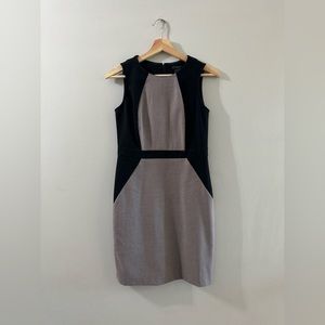 Ann Taylor Black and small Houndstooth patterned dress.